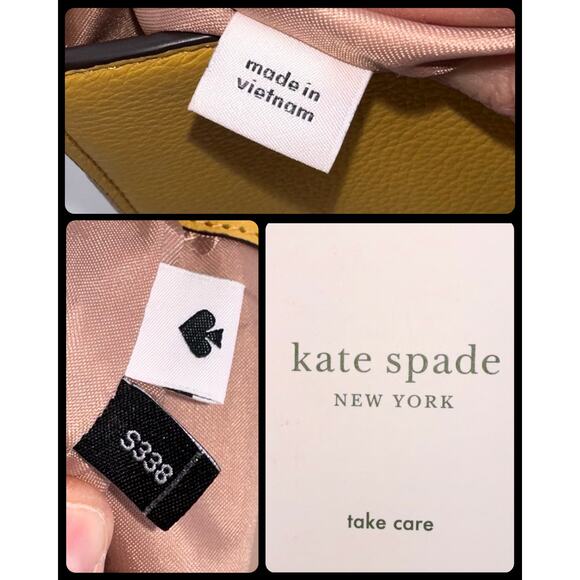 Kate Spade Leila Medium Flap Shoulder Bag Crossbody Sunflower Fields Yellow CUTE - Picture 15 of 16